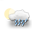 clear spells, heavy rain showers clear spells, heavy rain showers