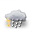 zwaar bewolkt, zware hagelbui