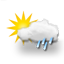 wolkig, Regenschauer