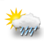 wolkig, Regenschauer