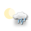 leicht bewölkt, Regenschauer