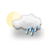 wolkig, leichter Regen