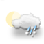 wolkig, Schneeregenschauer