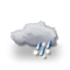 bedeckt, Schneeregen