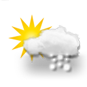 sunny intervals, snow shower