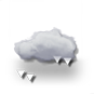 geheel bewolkt, hagelbui